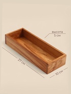 Лоток для столовых приборов и специй SL Home, 27×10×5 см, дуб - Фото 2