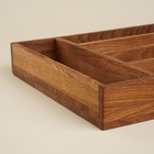 Лоток для столовых приборов SL Home, 34×25×5 см, дуб - Фото 3