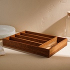 Лоток для столовых приборов SL Home, 34×25×5 см, дуб - Фото 5