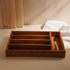 Лоток для столовых приборов SL Home, 34×25×5 см, дуб - Фото 6
