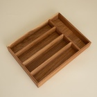 Лоток для столовых приборов SL Home, 34×25×5 см, дуб - Фото 9