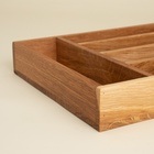 Лоток для столовых приборов SL Home, 34×25×5 см, дуб - Фото 10