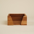 Салфетница деревянная SL Home, 14,5×14,5×7 см, дуб - Фото 2