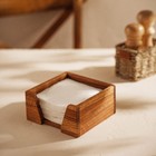 Салфетница деревянная SL Home, 14,5×14,5×7 см, дуб - Фото 6