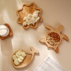 Набор детской деревянной посуды Sima-Land Home WaterLife, 3 предмета: кит 20×12,5 см, черепаха 20×19,5 см, морская звезда d=20 см, подарочная коробка - фото 25419128