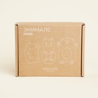 Набор детской деревянной посуды Sima-Land Home Animals, 3 предмета: медведь 20×15 см, кошка 21×11 см, лиса 22×16,5 см, подарочная коробка - фото 25419150