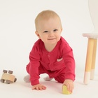 Комбинезон детский MINAKU, рост 62-68 см, малиновый - фото 24672128