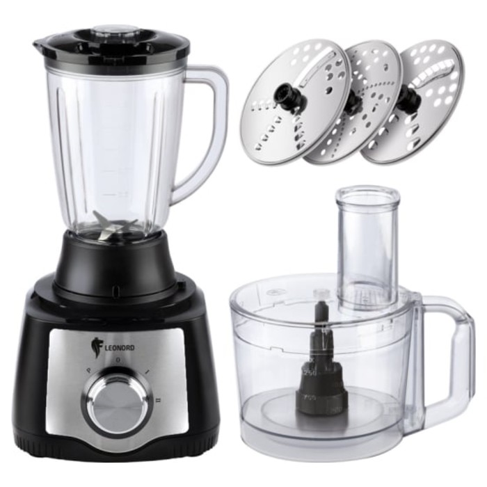 

Кухонный комбайн Leonord LE-1711, планетарный, 1200 Вт, 1.5 л, блендер, соковыжималка