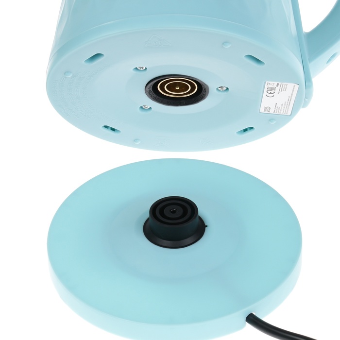 Чайник электрический Homestar HS-1021, пластик, колба металл, 1.7 л, 1500 Вт, голубой