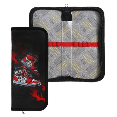 Пенал школьный, 1 секция, 9×19.5×2.5 см «Кеды аниме»