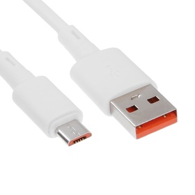 Кабель microUSB - USB, 2.4 А, 1 м, зарядка + передача данных, белый