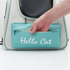 Рюкзак для переноски "Hello Cat", прозрачный, 32 х 21 х 35 см, белый - Фото 5