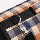 Сумка-переноска каркасная, со шторкой, размер M, 43×21×26 см, клетчатая - Фото 11