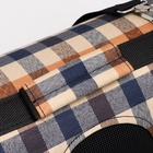 Сумка-переноска каркасная, со шторкой, размер M, 43×21×26 см, клетчатая - Фото 12