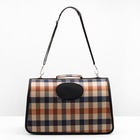 Сумка-переноска каркасная, со шторкой, размер M, 43×21×26 см, клетчатая - Фото 5