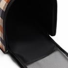 Сумка-переноска каркасная со шторкой, размер S, 37×20×24 см, клетчатая - Фото 13