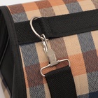 Сумка-переноска каркасная со шторкой, размер L, 53×22×29 см, клетчатая - Фото 11