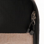 Сумка-переноска с органайзером и иллюминатором, 43×24×28 см, коричневая - Фото 14