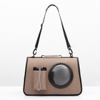 Сумка-переноска с органайзером и иллюминатором, 43×24×28 см, коричневая - Фото 5