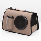 Сумка-переноска с органайзером и иллюминатором, 43×24×28 см, коричневая - Фото 8