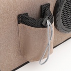 Сумка-переноска с органайзером и иллюминатором, 43×24×28 см, коричневая - Фото 10