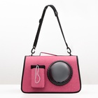 Сумка-переноска с органайзером и иллюминатором, 43×24×28 см, розовая - Фото 5