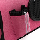 Сумка-переноска с органайзером и иллюминатором, 43×24×28 см, розовая - Фото 10