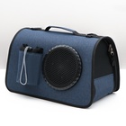 Сумка-переноска с органайзером и иллюминатором, 43×24×28 см, синяя - Фото 8