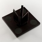 Мини-Бар «Рубин», на подставке, штоф - 880 мл, стаканы - 200 мл, 13.5×23×23 см, стекло, дерево - Фото 4