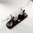 Мини-Бар «Автомат», на подставке, на 2 персоны, штоф - 800 мл, стаканы 330 мл, 53×7×23 см, стекло, дерево - Фото 5