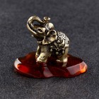 Сувенир "Слон Тайский", латунь, янтарь - Фото 1