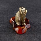 Сувенир "Йоркширкский терьер", латунь, янтарь - фото 24006983