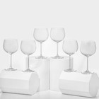 Набор стеклянных бокалов для вина «Пион», 350 мл, 6 шт - фото 321600308