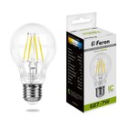Лампа светодиодная Feron, E27, 7 Вт, 175-265 В, белый свет - фото 300556520