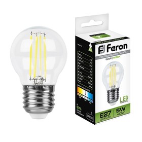 Лампа светодиодная Feron, E27, 5 Вт, 230 В, белый свет