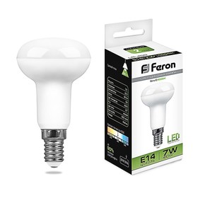 Лампа светодиодная Feron, E14, 7 Вт, 175-265 В, белый свет