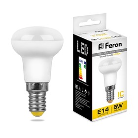 Лампа светодиодная Feron, E14, 5 Вт, 175-265 В, белый теплый свет