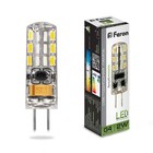 Лампа светодиодная Feron, G4, 2 Вт, 12 В, белый свет - фото 300556589