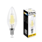 Лампа светодиодная Feron, E14, 7 Вт, 230 В, белый теплый свет - фото 300556671