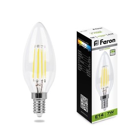Лампа светодиодная Feron, E14, 7 Вт, 230 В, белый свет