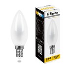 Лампа светодиодная Feron, E14, 9 Вт, 230 В, белый теплый свет - фото 300556696