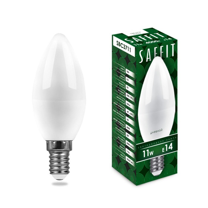 Лампа светодиодная Feron, E14, 11 Вт, 230 В, белый свет - Фото 1