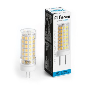 Лампа светодиодная Feron, G4, 9 Вт, 175-265 В, дневной свет