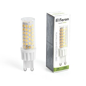 Лампа светодиодная Feron, G9, 13 Вт, 175-265 В, белый свет