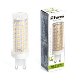 Лампа светодиодная Feron, G9, 15 Вт, 175-265 В, белый свет