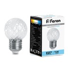 Лампа светодиодная Feron, E27, 1 Вт, 230 В, дневной свет - фото 300912356