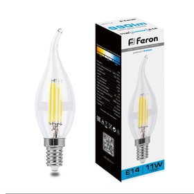 Лампа светодиодная Feron, E14, 11 Вт, 230 В, дневной свет