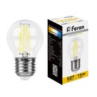 Лампа светодиодная Feron, E27, 15 Вт, 230 В, белый теплый свет - фото 300556859