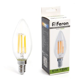 Лампа светодиодная Feron, E14, 15 Вт, 230 В, белый свет