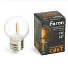 Лампа светодиодная Feron, E27, 2 Вт, 230 В, оранжевый свет - фото 300556969